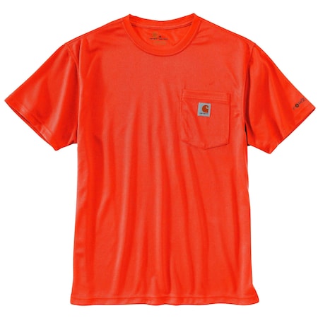 Carhartt Men's HV Force Color Enhanced SS Tee XS REG Short Sleeve Relaxed Brite Orange TK0493-M / 100493-824XSREG